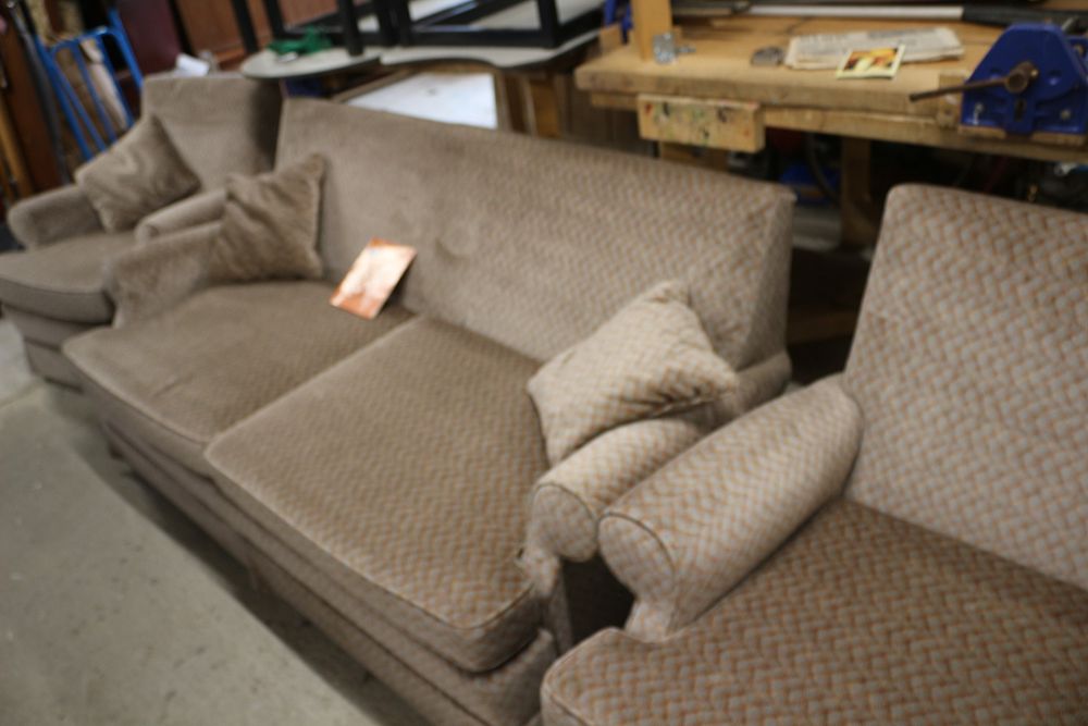 Lot 252: Parker Knoll Ashleigh Sofa Bed and Two Armchairs