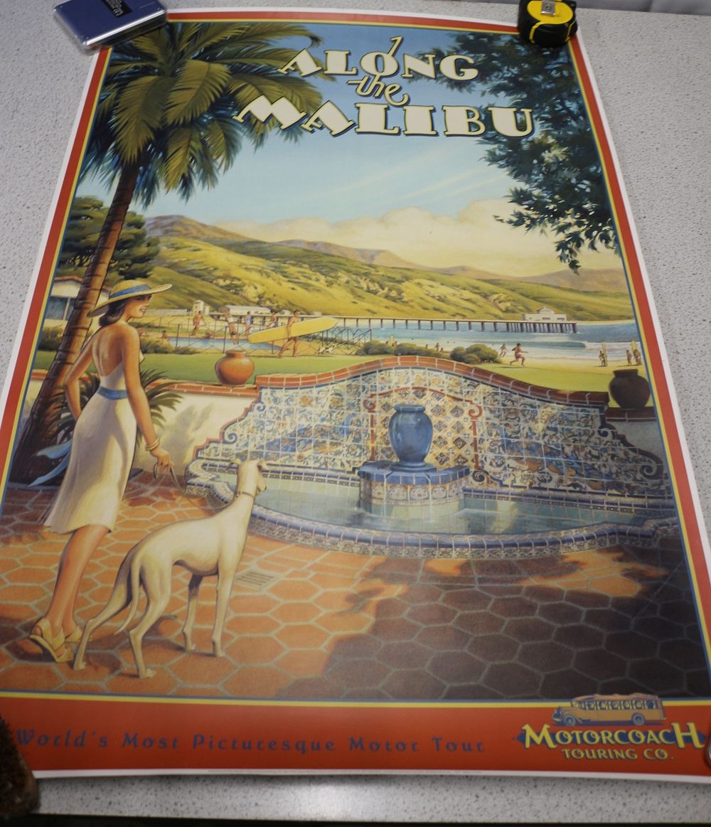 Lot 455: Kerne Erickson, "Along the Malibu - California Coast Highway - Motorcoach Touring Company"