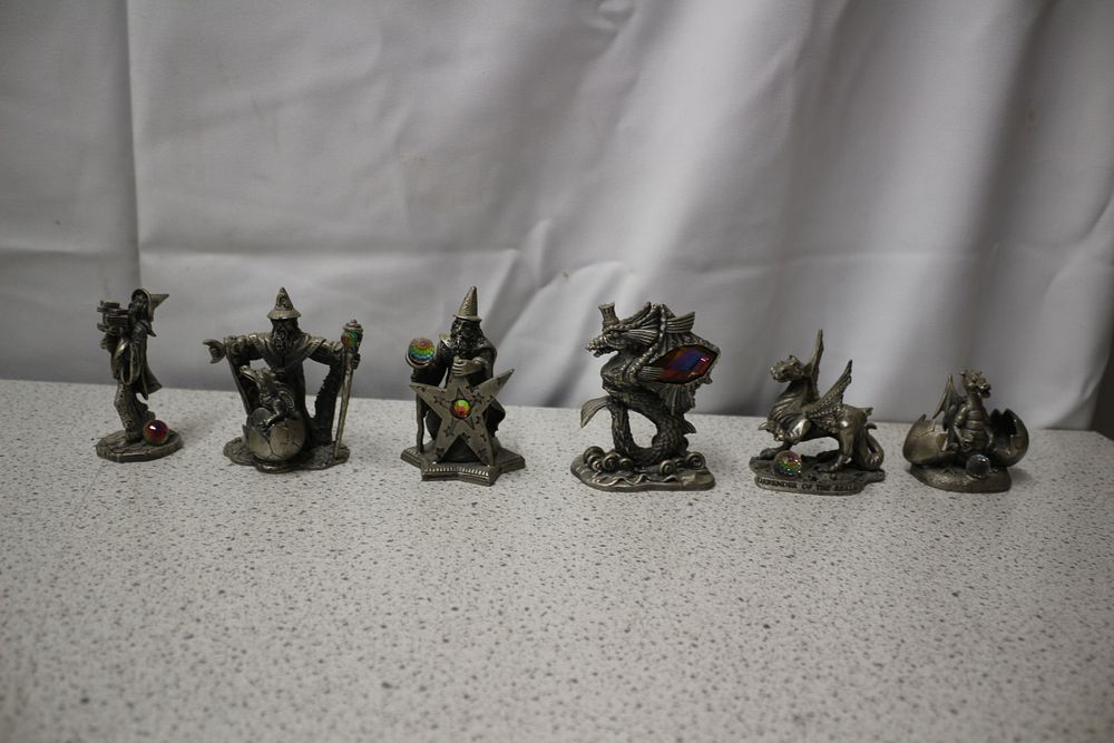 Lot 233: A Collection of Tudor Mint Myth and Magic Pewter Figurines