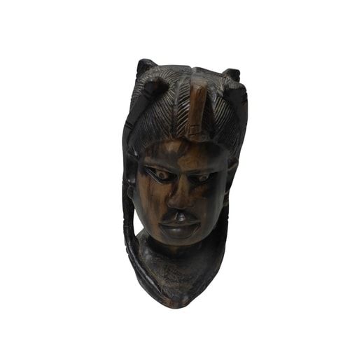 Lot 267: African Tribal Hand Carved Wood Head Sculpture