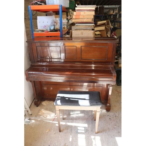 Lot 338: Piano, J Wallis London and Stool