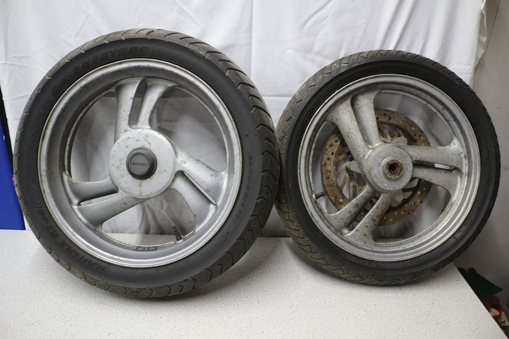Lot 342: Two Honda Motorcycle Wheels