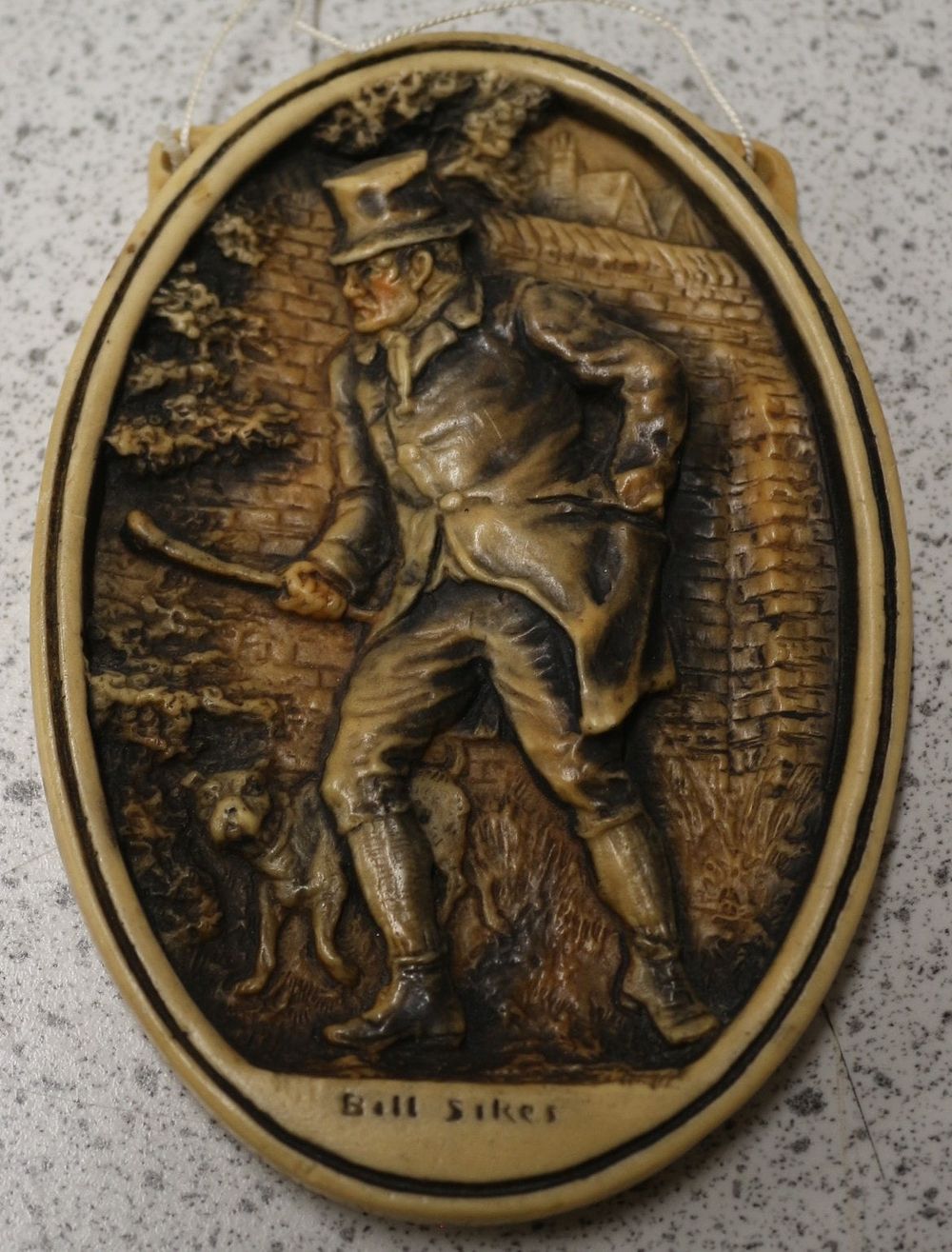 Lot 546: An Osborne Ivorex Plaque, 'Bill Sikes'