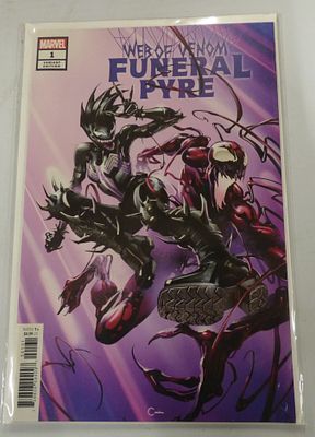 One Marvel Web of Venom Funeral Pyre Variant Edition #1 Comic. A Marvel Variant Edition #1 comic 