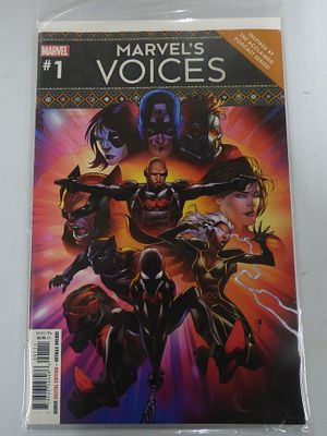 One Marvel's Voices #1 Comic Book. One comic book titled 'MARVEL'S VOICES #1' featuring multiple 