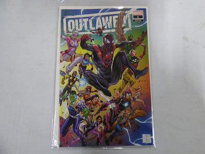 Outlawed #1 Tony S. Daniel Marvel Variant Comic Book. A multi-coloured comic book titled 