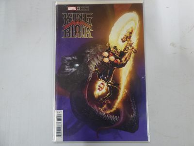 A Marvel King in Black #4 Variant Edition Comic Book. A Marvel comic book titled 'KING IN BLACK' 