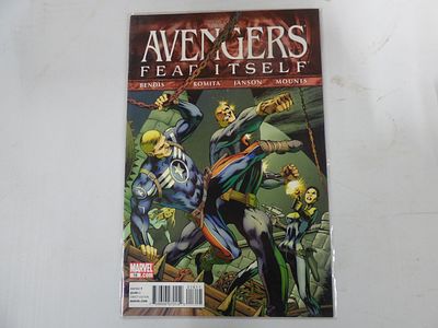 Marvel AVENGERS FEAR ITSELF Comic Book. A multi-colored Marvel comic book titled "AVENGERS FEAR 