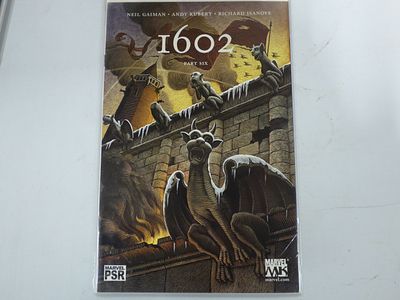Marvel 1602 Part Six Comic Book. A comic book titled '1602 PART SIX' by Neil Gaiman, Andy Kubert 