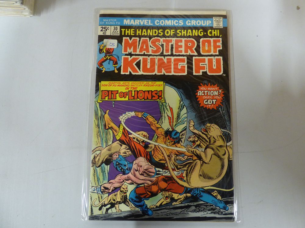 Lot 235: A Marvel Comics Group Master of Kung Fu #30 Comic Book
