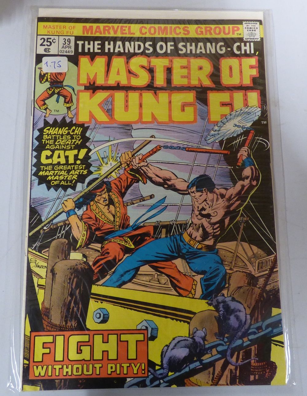 Lot 243: One Marvel Master of Kung Fu #39 Comic Book