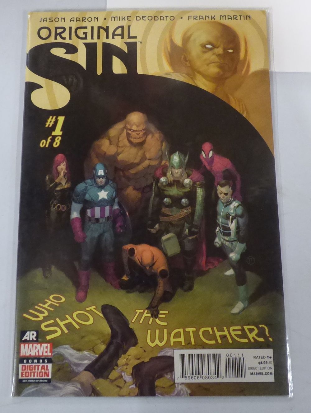 Lot 371: Marvel Original Sin Comic Book #1 by Aaron, Deodato, Martin