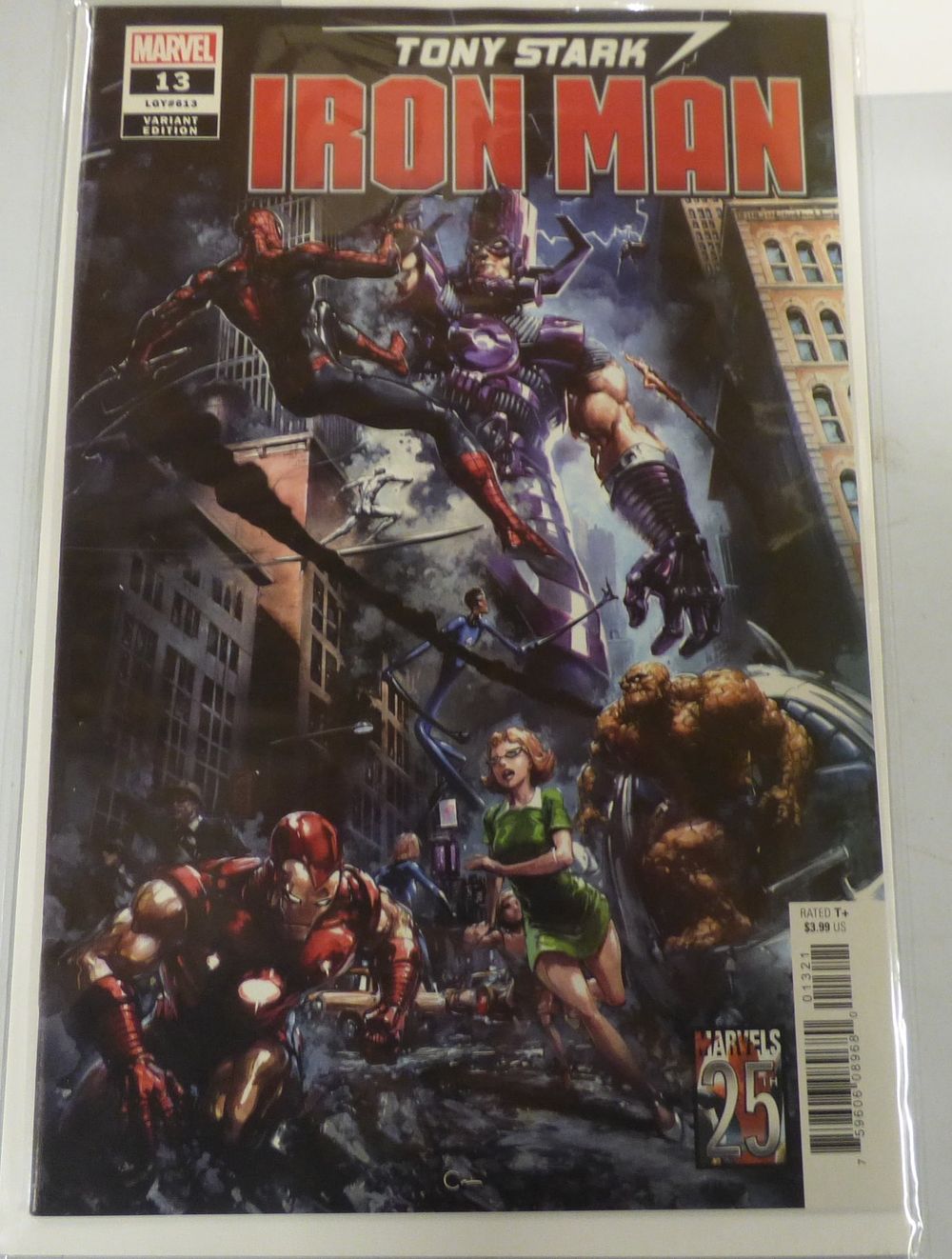 Lot 378: Tony Stark Iron Man #13 Crain Marvels 25th Variant Comic
