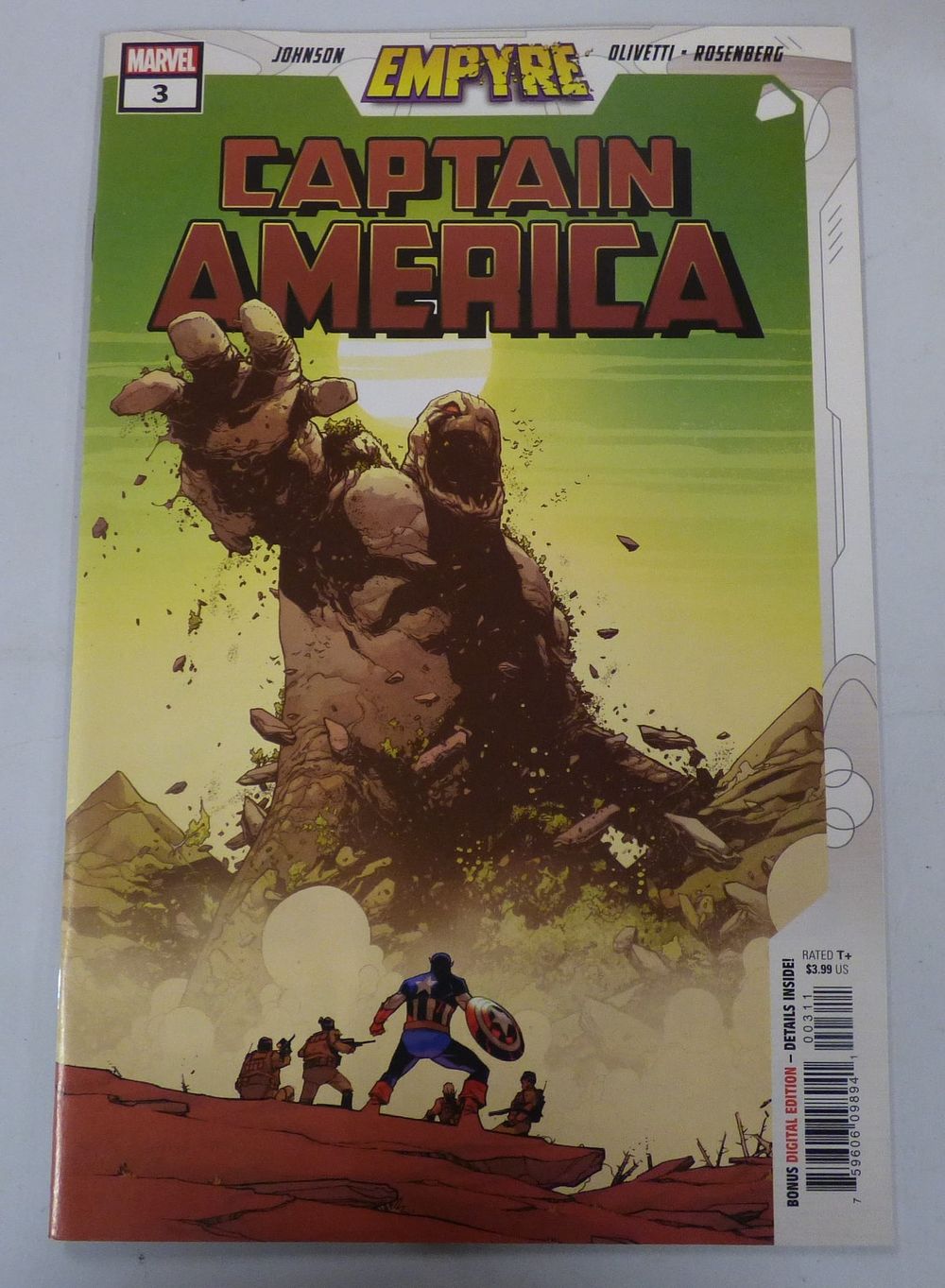 Lot 456: Marvel Comics Empyre Captain America Issue #3 Comic Book