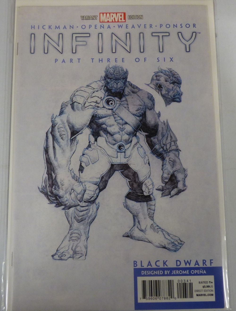 Lot 489: Marvel Infinity #3 Jerome Opeña Design Variant Comic