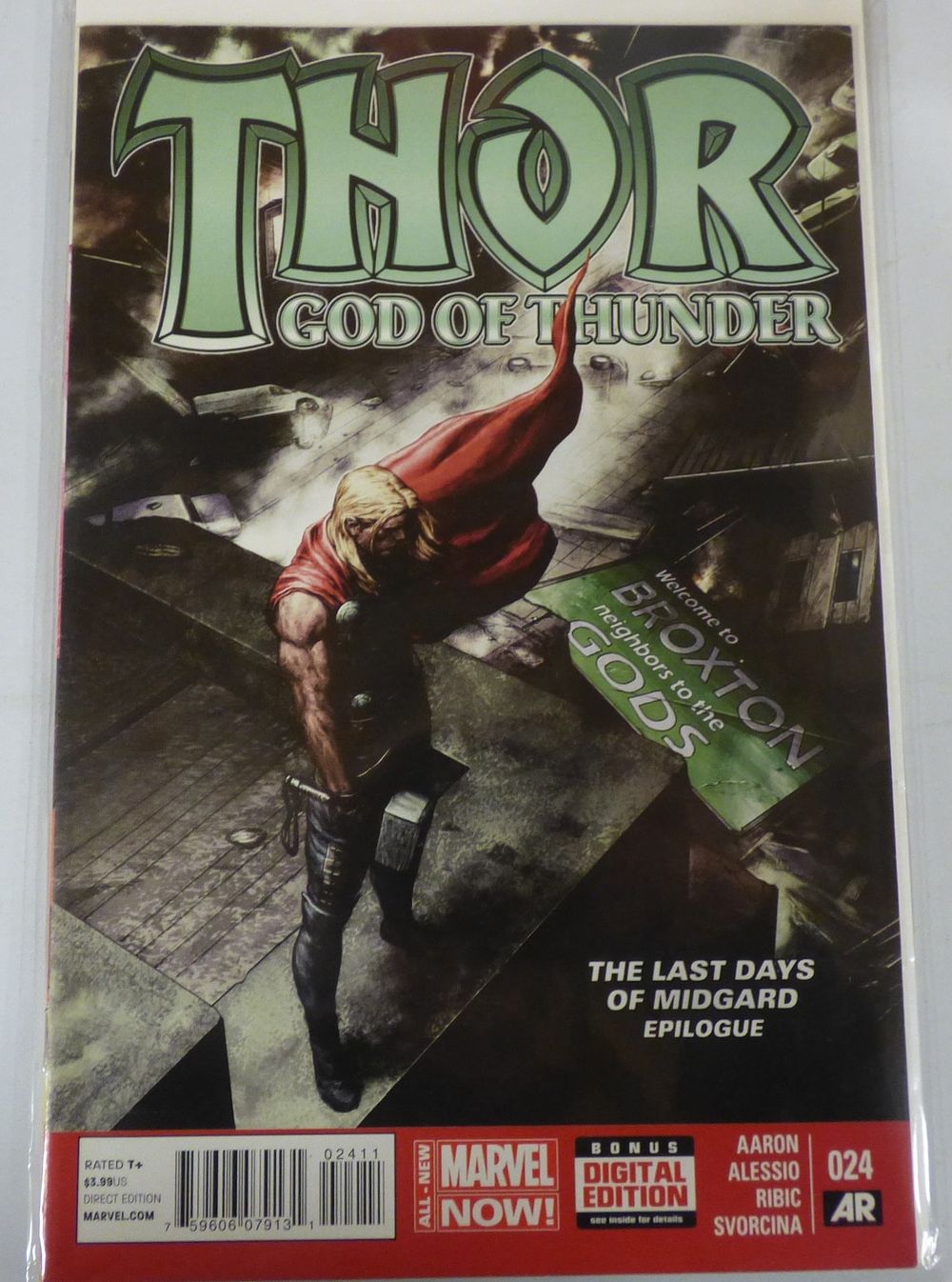 Lot 497: One Marvel Now! Thor God of Thunder #24 Comic Book