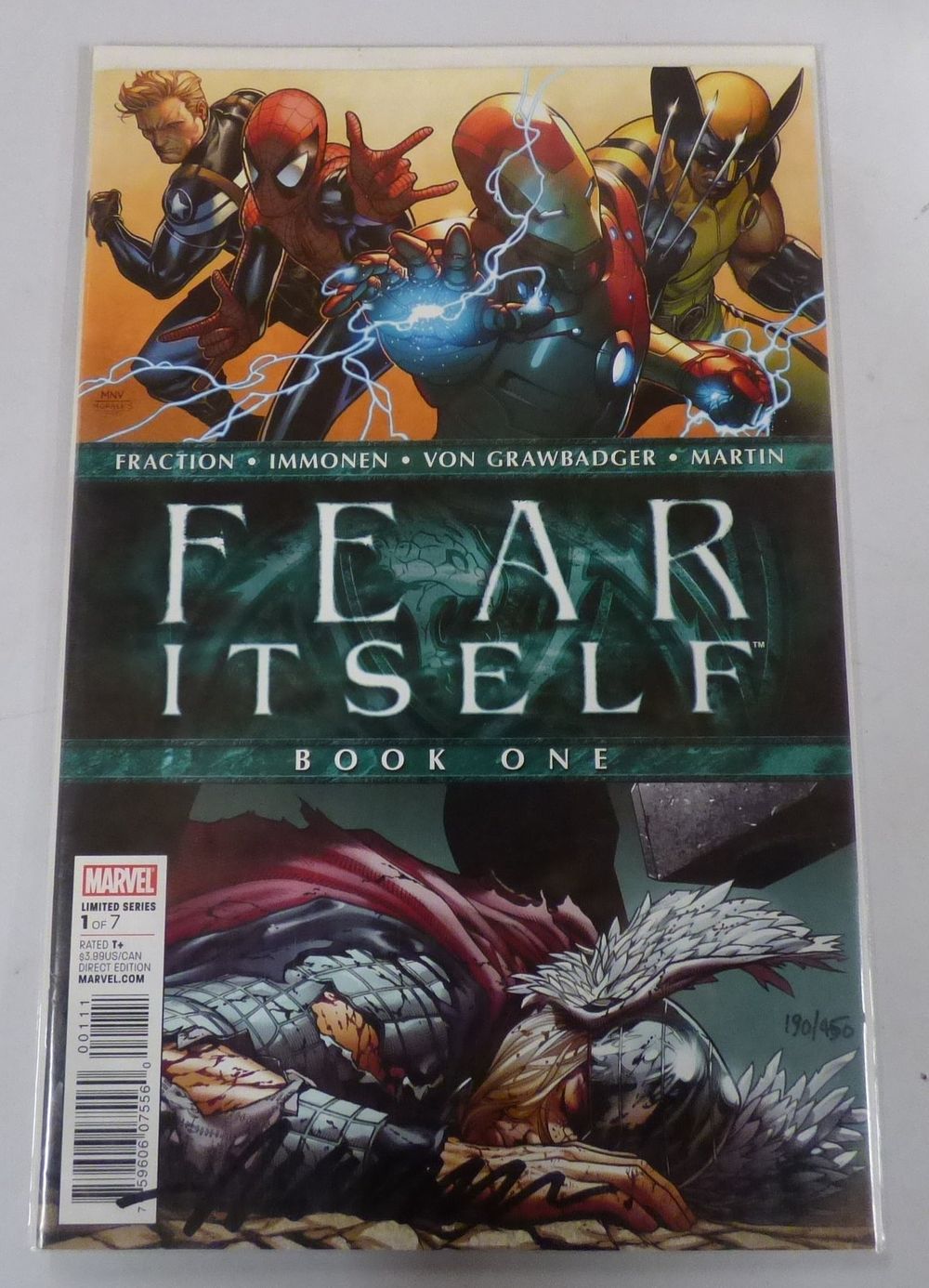Lot 508: One Multi-Colored Marvel Comic Book "Fear Itself Book One"