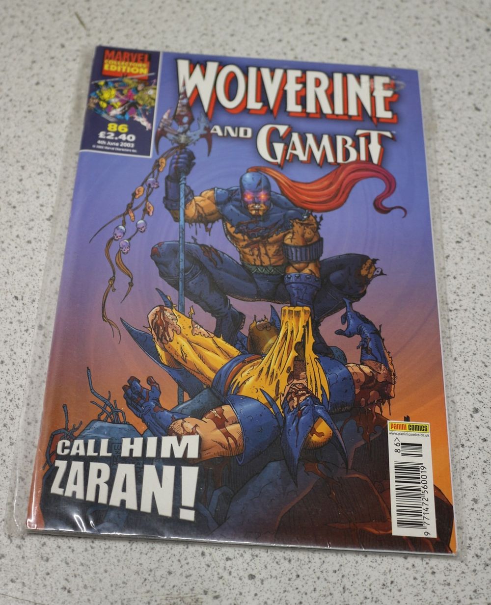 Lot 589: Marvel Collectors Edition Wolverine and Gambit Issue 86 Comic Book