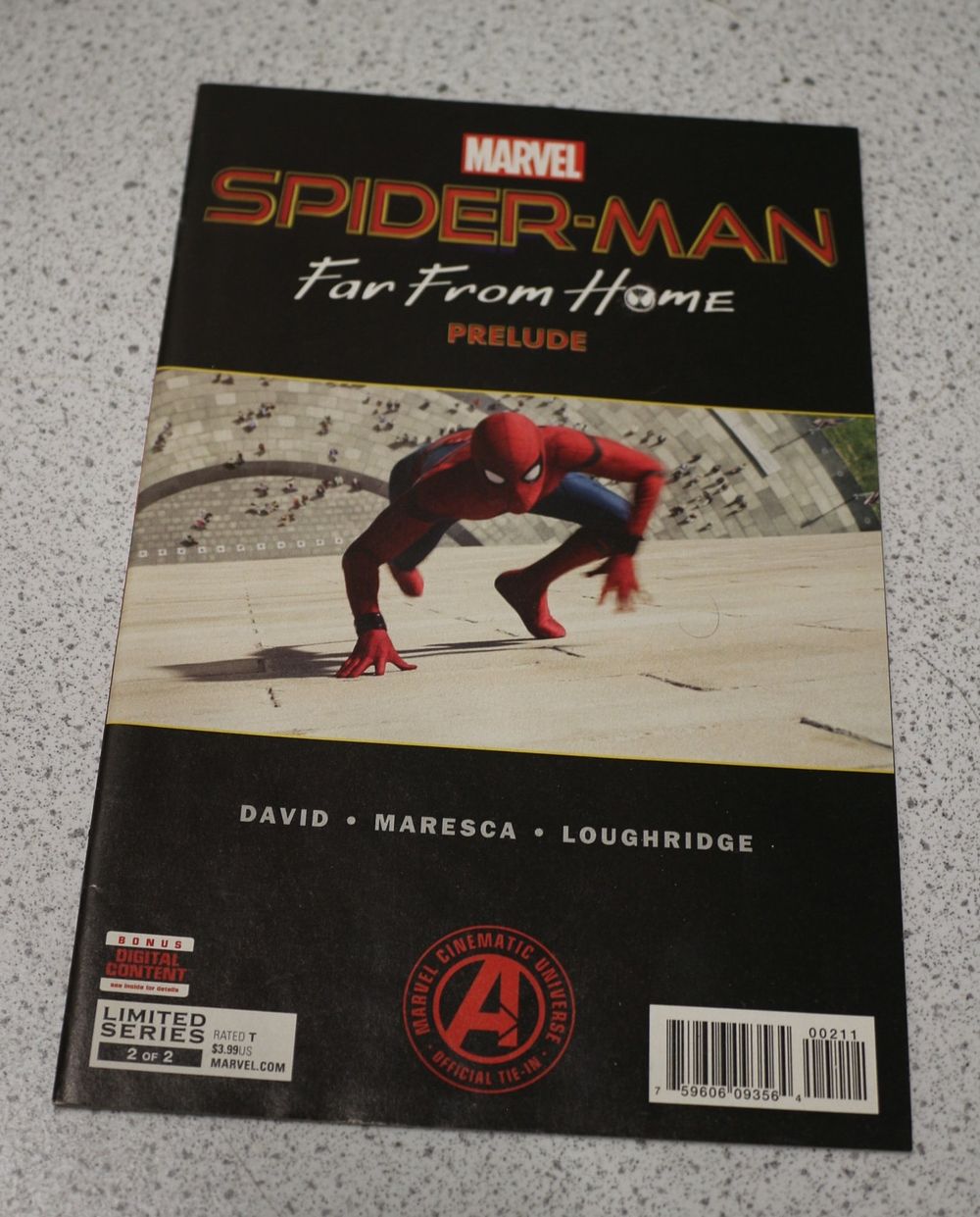 Lot 643: Marvel Spider-Man Far From Home Prelude #2 Photo Cover Comic Book