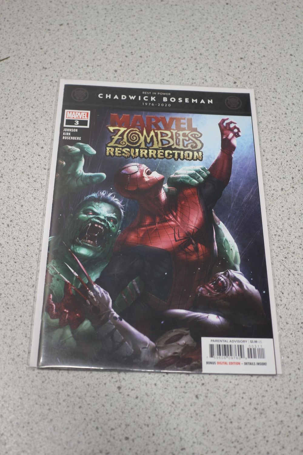Lot 670: Marvel Zombies Resurrection #3 Comic Book, Chadwick Boseman Tribute