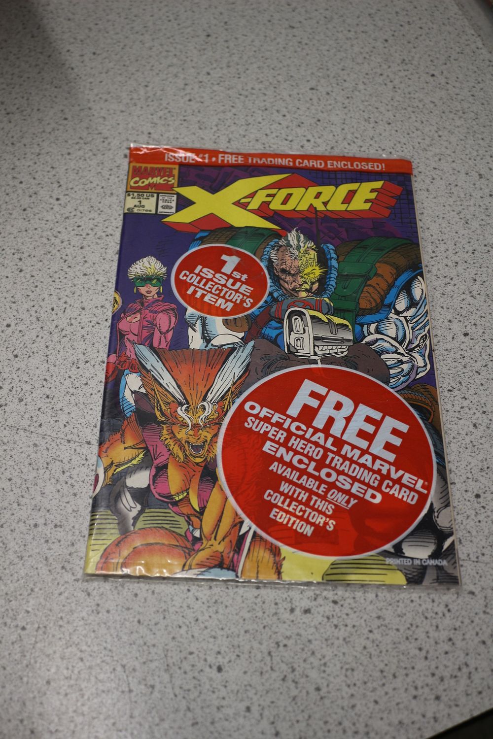 Lot 690: Marvel X-Force #1 Comic Book with Trading Card, Unopened