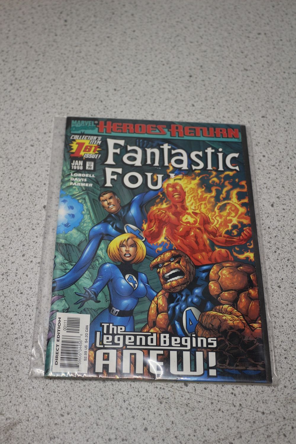 Lot 692: One Marvel Heroes Return Fantastic Four 1st Issue Comic Book