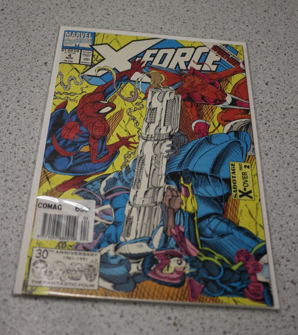 Lot 741: Marvel Comics X-Force #4 featuring Spider-Man