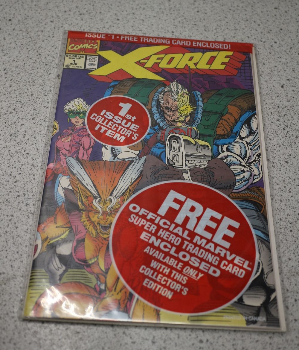 Lot 742: Marvel Comics X-Force #1 with Trading Card, unopened