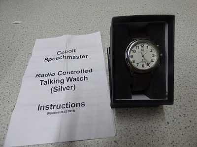 T&J Tavistock & Jones Cobolt Speechmaster Talking Watch. A silver-cased T&amp;J Tavistock &amp; 