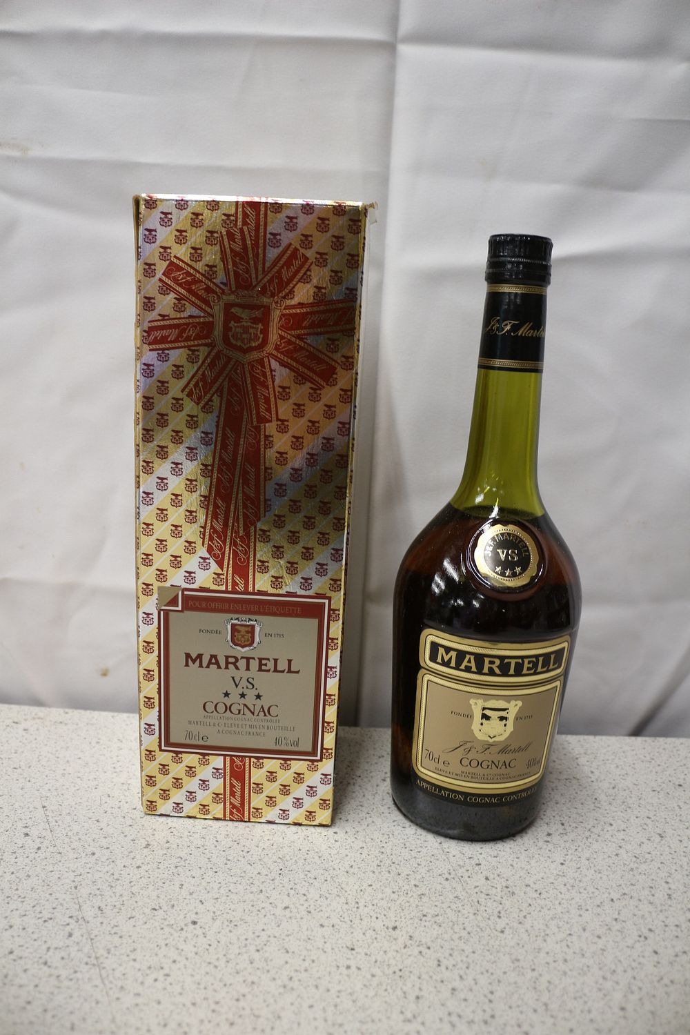 Lot 200: A Martell V.S. Cognac Bottle and Presentation Box