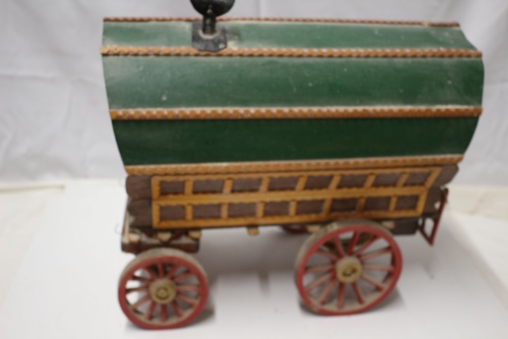Lot 209: A Miniature Model of a Gypsy Wagon