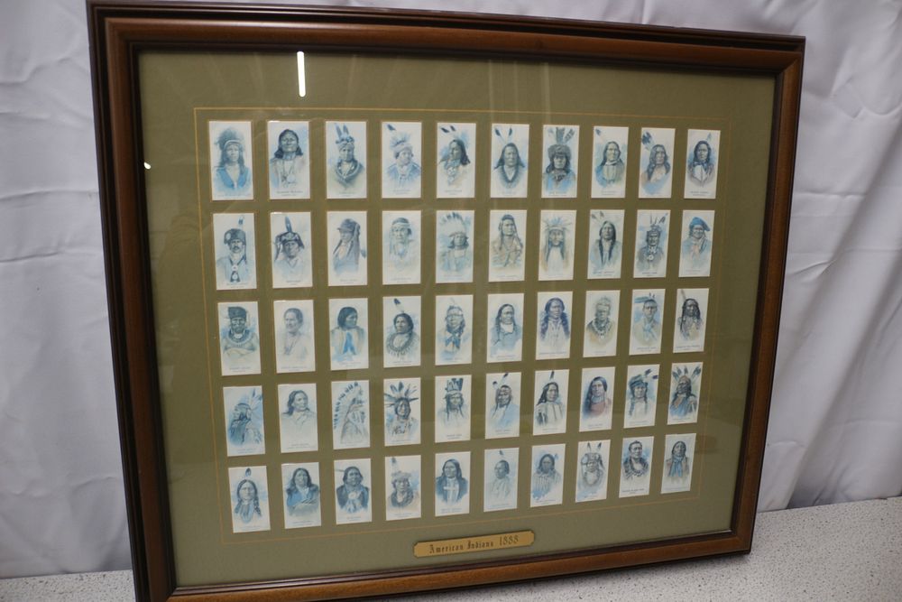 Lot 336: A Collection of 50 American Indians 1888 Re-Issue Cigarette Portrait Cards
