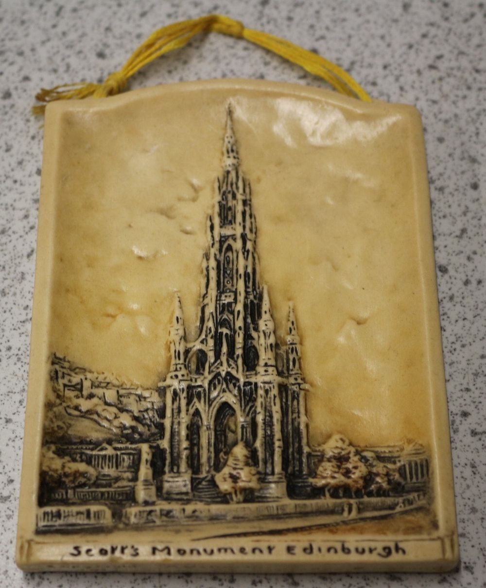 Lot 487: Osborne Ivorex Plaque, Scott's Monument Edinburgh