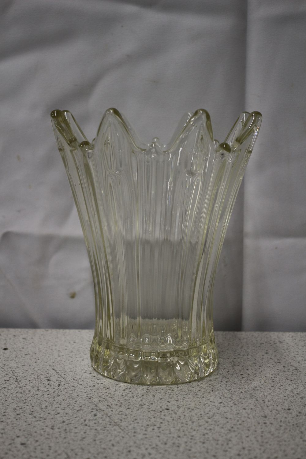 Lot 189: Art Deco 1930's Sowerby Pressed Glass Celery Vase