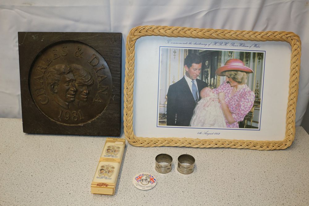 Lot 298: A Collection of Charles and Diana Commemorative Items