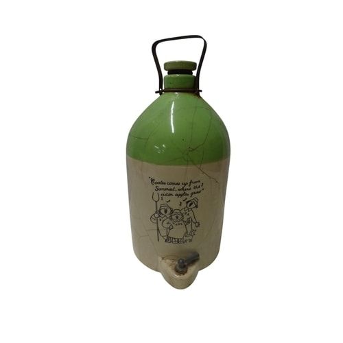 Lot 351: A Two-Toned Somerset Stoneware Empty Cider Flagon with Spigot