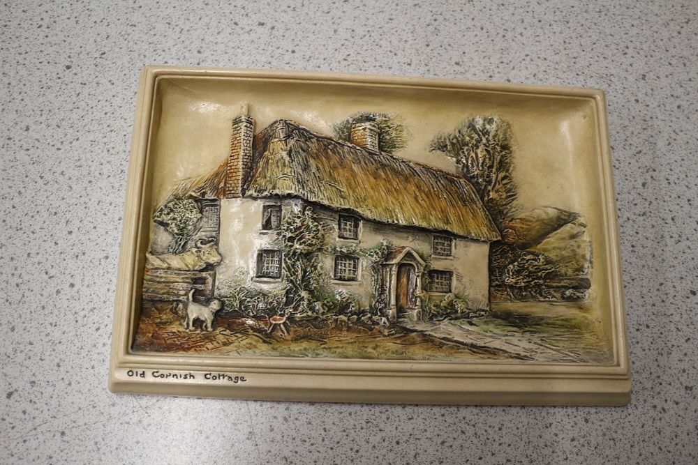 Lot 551: An Ivorex Osborne 'Old Cornish Cottage' Wall Plaque