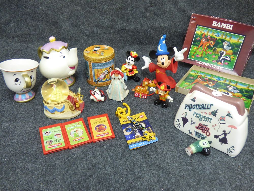 Lot 163: A Collection of Disney Themed Collectibles and Figurines
