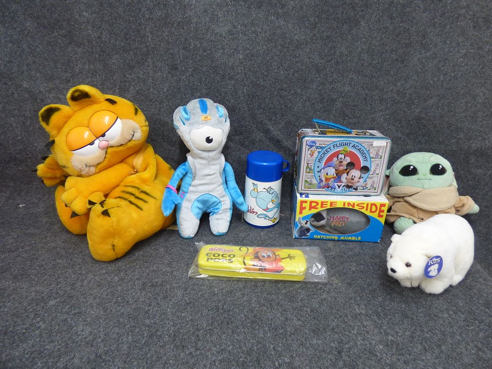 Lot 230: A Collection of Character Themed Plush Toys and Collectibles