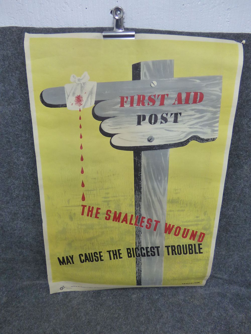 Lot 245: Double Sided Vintage British Industrial Safety Poster