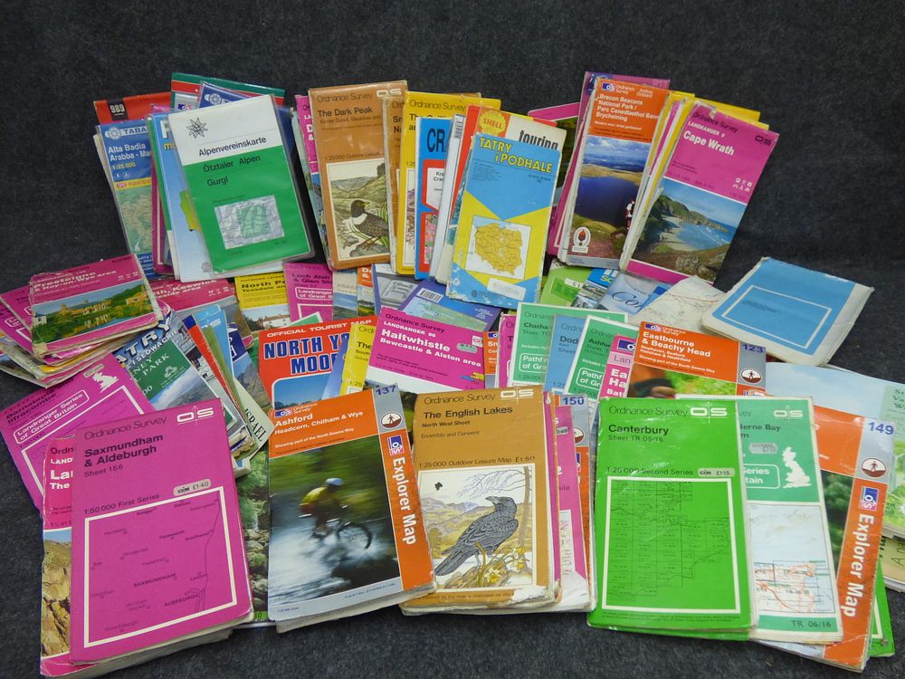 Lot 269: A Large Collection of Ordnance Survey and International Touring Maps