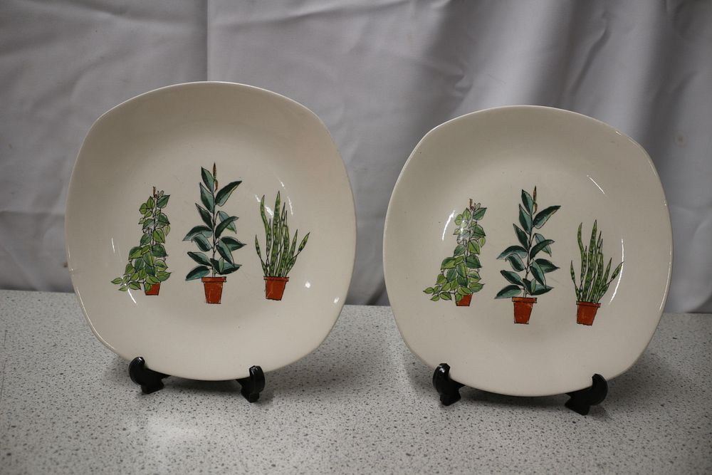 Lot 323: A Pair of Midwinter 'Plant Life' Plates, 1956 Designed by Terence Conran
