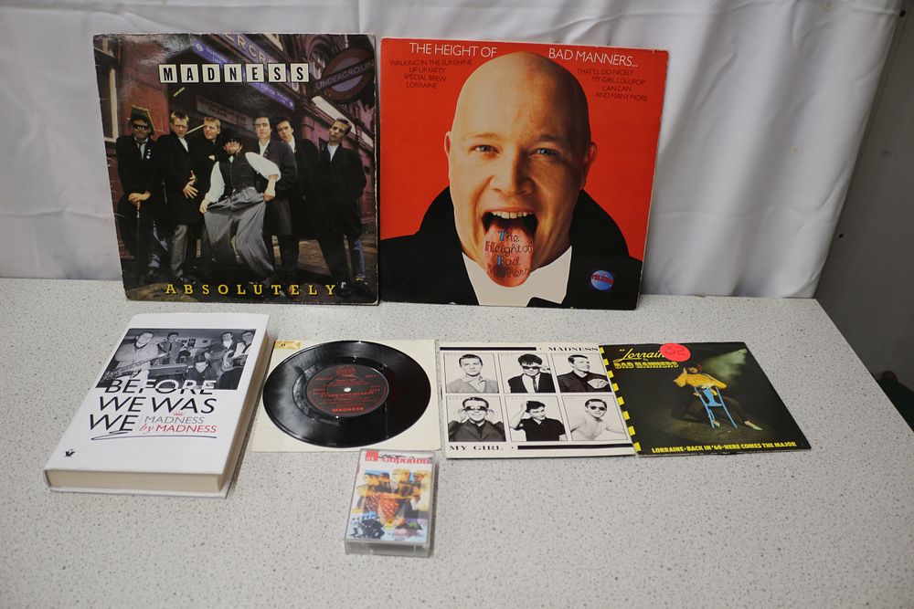 Lot 392: A Collection of Madness and Bad Manners Vinyl, Cassette & Book