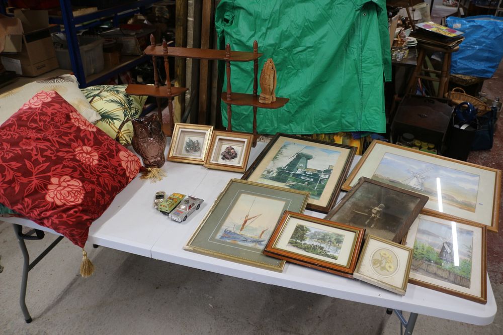 Lot 478: Mixed Lot of Three Die-Cast Model Cars including Corgi Toys E Type Jaguar, Pictures, Cushions and More