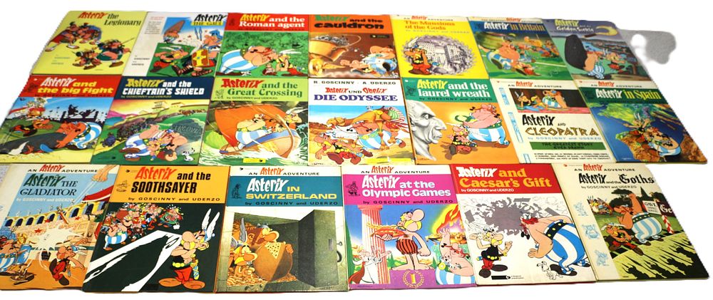 Lot 588: A Collection of 20 Hardcover Asterix Comic Books by Goscinny and Uderzo