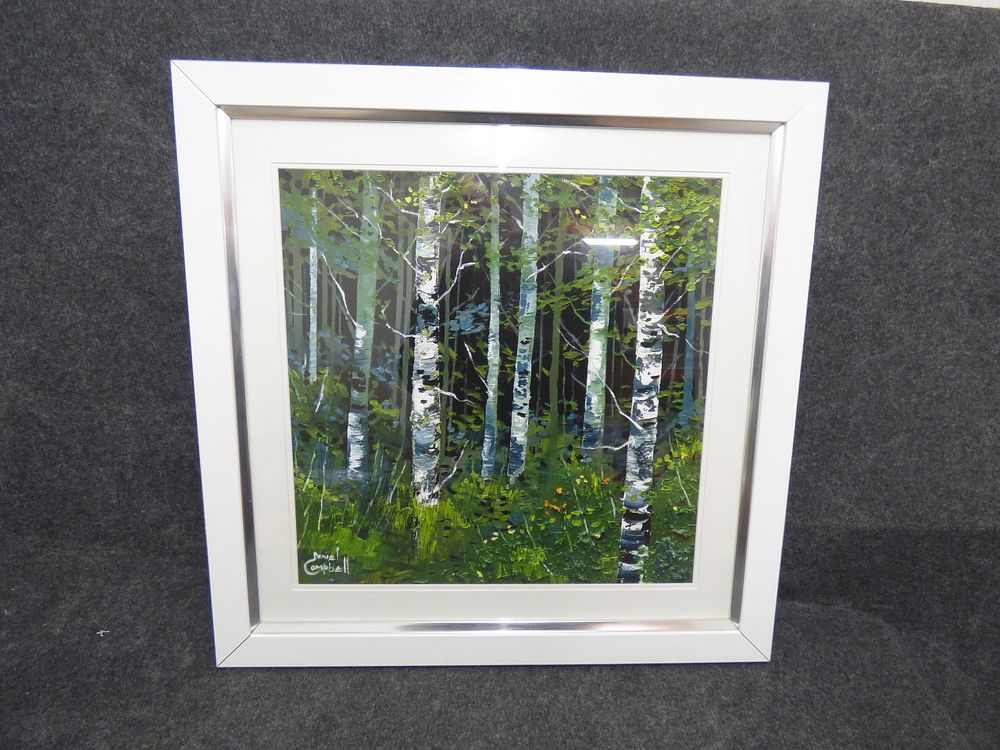 Lot 197: Daniel Campbell Framed Art Silver Birches Summer Print