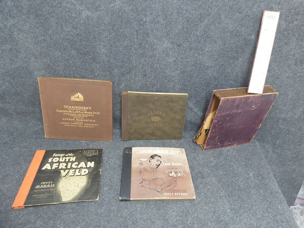 Lot 215: A Collection of Vintage Record Albums and Storage Binder