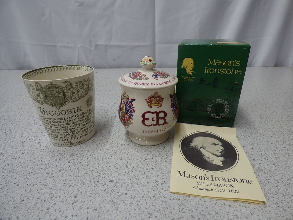 Lot 240: A Doulton Burslem Beaker and Mason's Ironstone Pot