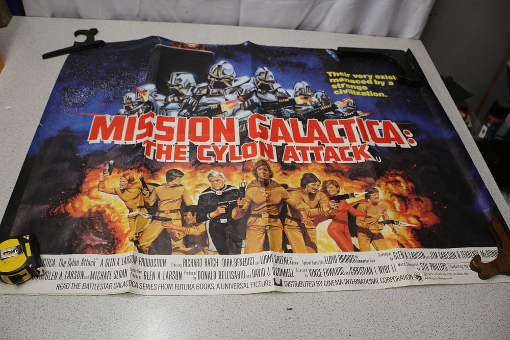 Lot 326: Vintage 1979 Mission Galactica: The Cylon Attack Movie Poster