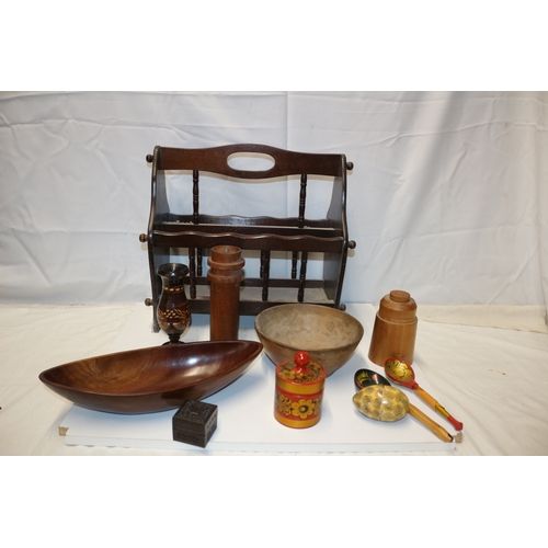 Lot 408: Mixed Lot of Wooden Items Inc Russian Doll